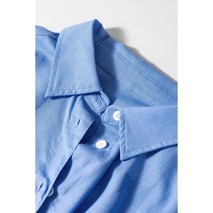 Blue Boyfriend Chest Pocket Tunic Shirt