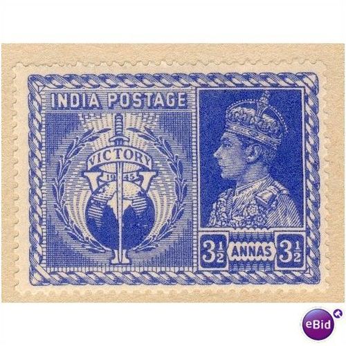 India 1946 - SG 280 - Victory KGV1 3½a blue MH