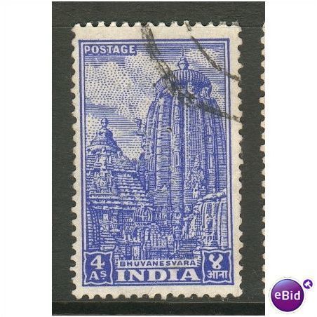 India 1949 - SG 316 - Bhuvanesvara 4a blue - used 3