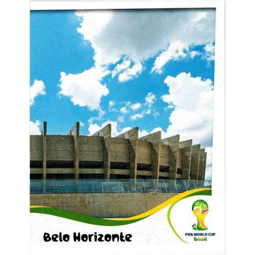 2014 Panini World Cup Soccer Stickers - #9 - Stadium Belo Horizonte/2