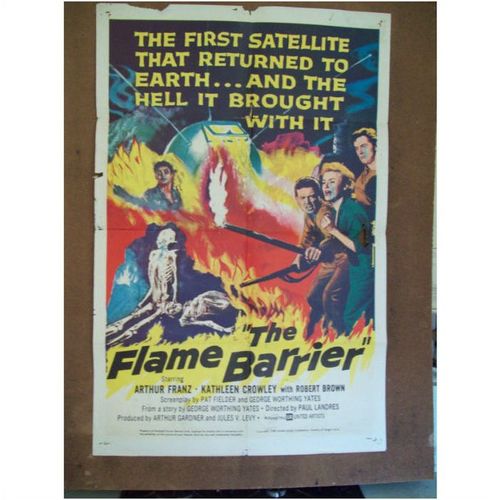 THE FLAME BARRIER Arthur Franz, Kathleen Crowley 1-Sheet Poster