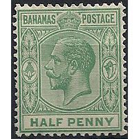 Bahamas 1921 SG115 1/2d Green Wmk Crown CA Mounted Mint .. .