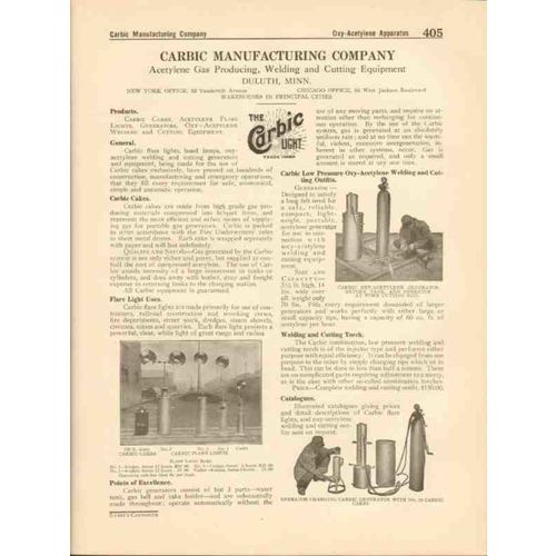 carbic mfg company 1916 low pressure welding cutting vintage catalog