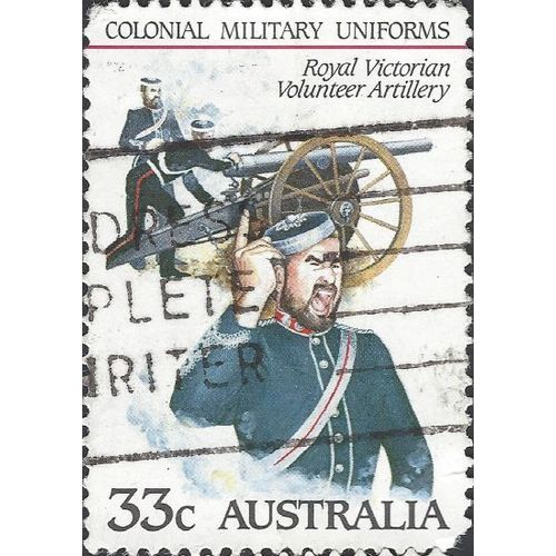 AUSTRALIA, MILITARY, Royal Victorian Volunteer Artillery, white 1985, 33c, #4