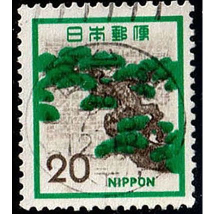 Japan 1972 Mountain Pine 20Y Used Stamp,