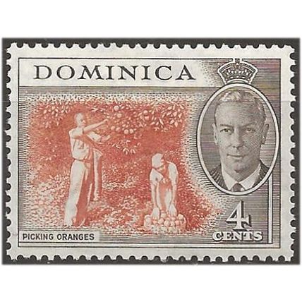 Dominica 1951 SG124 4c Brown-Orange & Sepia Mounted Mint . .. .