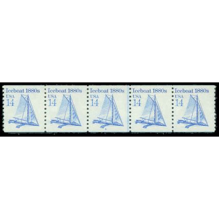 2134v 14c Iceboat Fine MNH Dry Gum PNC 4/5 P0245