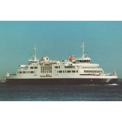 Tycho Brahe Helsingor Ferry Helsinger Denmark Astronomy Founder Ship Postcard