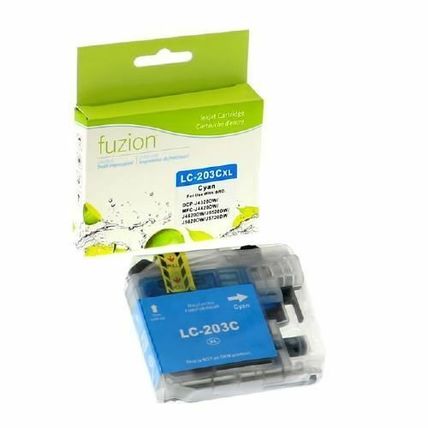 Compatible with Brother LC203 Cyan Inkjet Cartridge - fuzion™ Premium Compatible