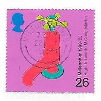GB 1999 2000 WATER TAP CLEAN HEALTHY 26p DATED COPY CDS USED