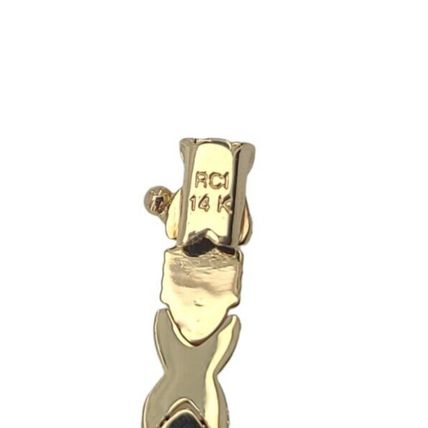 Ladies Fancy XOXOX Link 7" Ladies Bracelet Solid Real 14K Yellow Gold 8.8 Gr