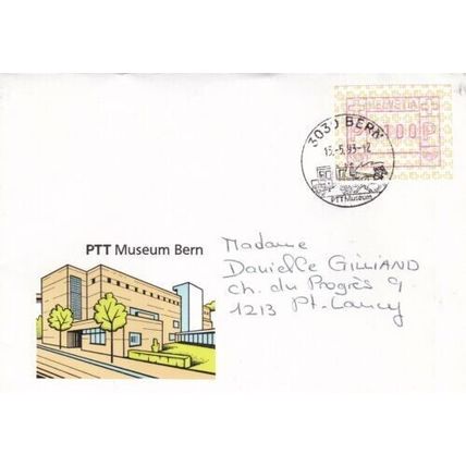 Switzerland 1993 PTT Museum Bern Cover Bern Special Cancel written VGC