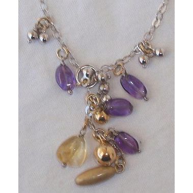 Purple and gold necklace