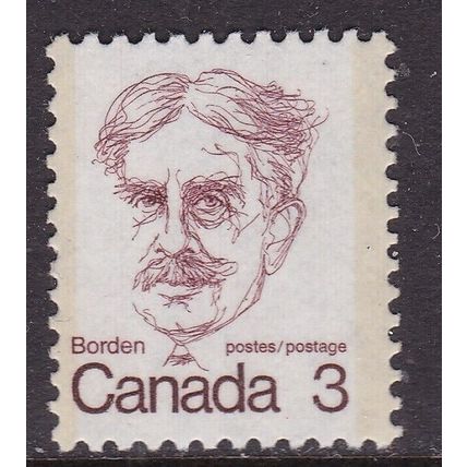 Canada 1972 R Borden 3c Mint Never Hung SG 695 VGC
