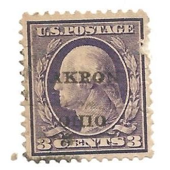 PRECANCEL -T&T, OHIO, AKRON L-4HS ON 3c