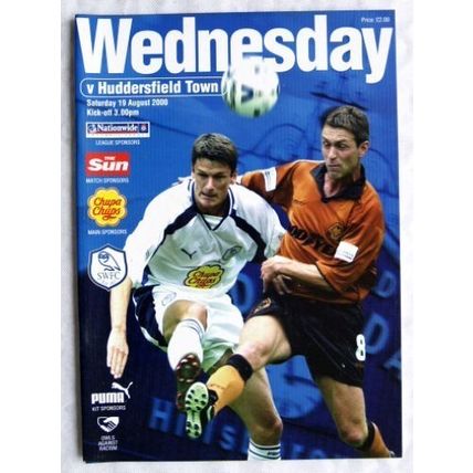 2000 programme Sheffield Wednesday v. Huddersfield Town