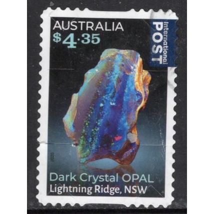 AUSTRALIA: 2025, $4.35 DARK CRYSTAL OPAL INTERNATIONAL POST, USED S/A. 386/7 +