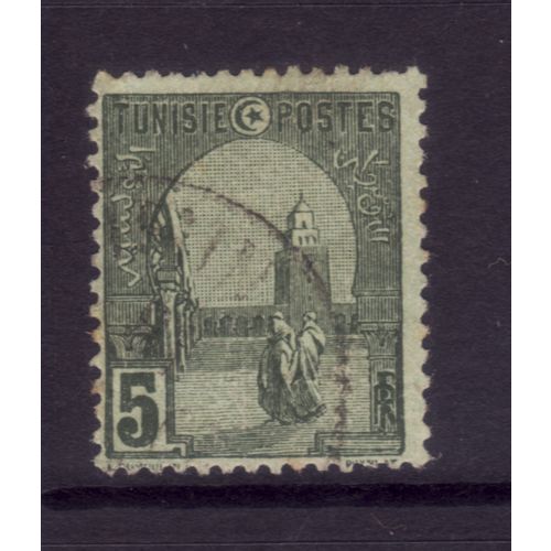 TUNISIA 1906 SG 33 5c GREEN MOSQUE FINE USED #4