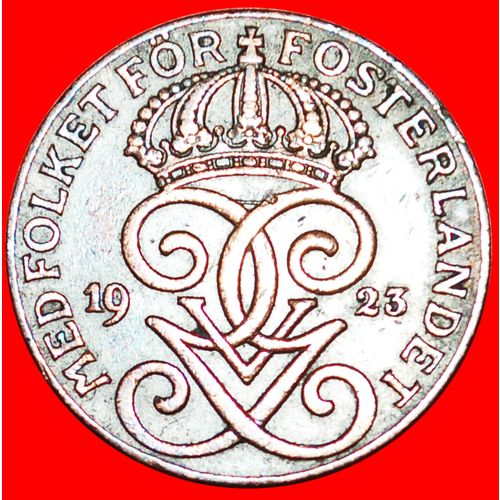 3 CROWNS: SWEDEN ★ 2 ORE 1923! LOW START★NO RESERVE! Gustav V (1907-1950)