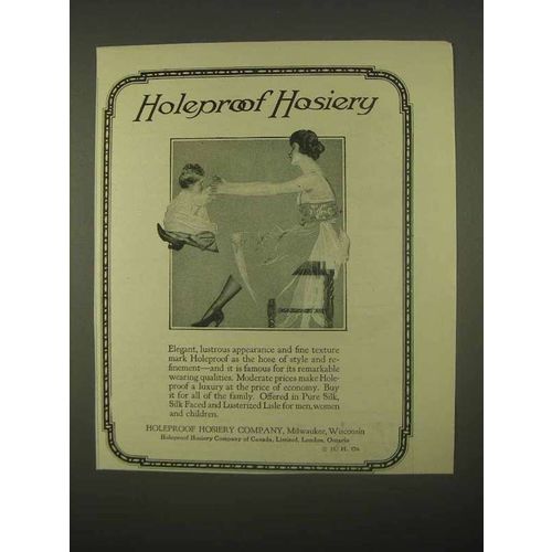 1922 Holeproof Hosiery Ad - Elegant, Lustrous