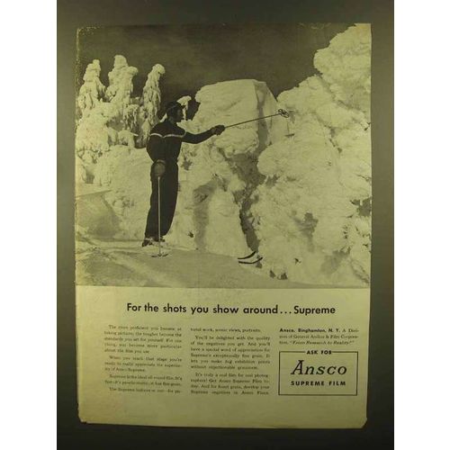 1950 Ansco Supreme Film Ad - Shots You Show Around
