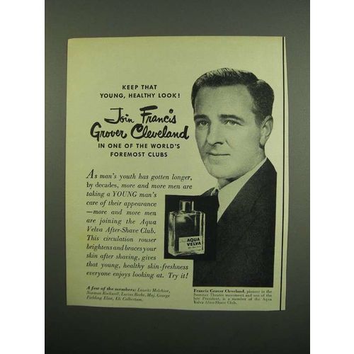 1950 Aqua Velva Ad - Francis Grover Cleveland
