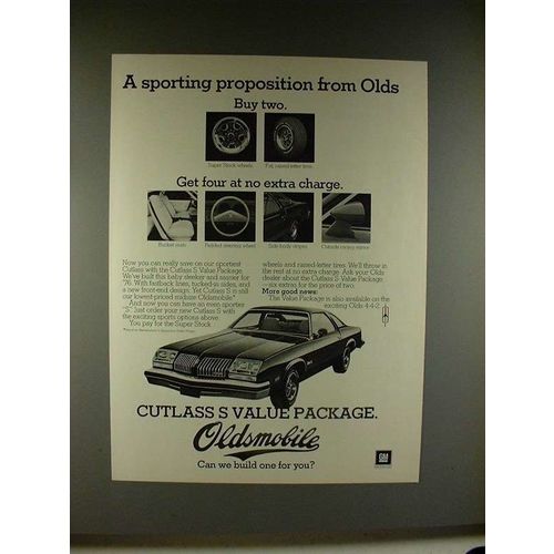 1976 Oldsmobile Cutlass S Car Ad - Sporting