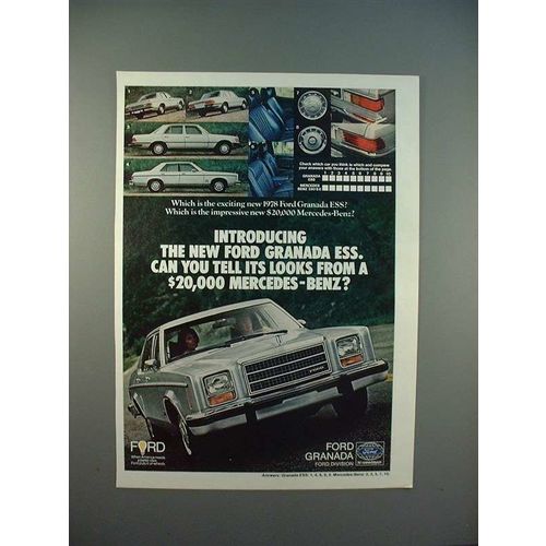 1978 Ford Granada ESS Car Ad - Can you Tell?