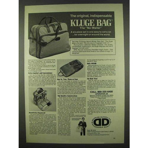 1978 Douglas Dunhill Kluge Bag Ad - Indispensable