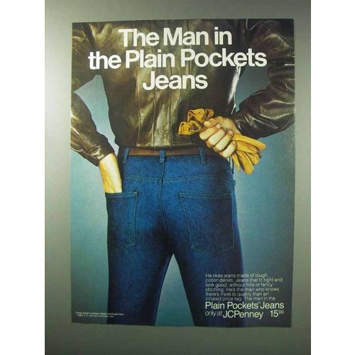1983 JC Penny Plain Pockets Jeans Ad - The Man