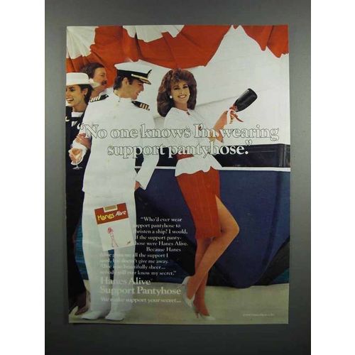 1983 Hanes Alive Support Pantyhose Ad