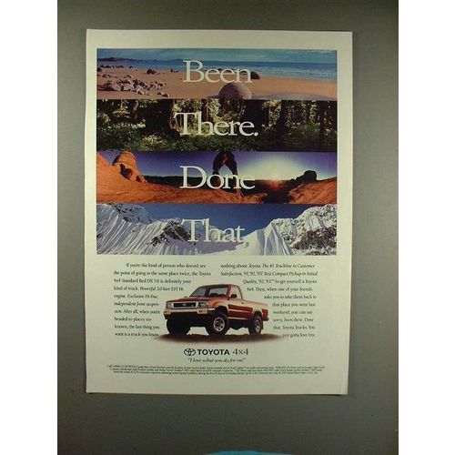 1994 Toyota 4x4 Standard Bed DX V6 Truck Ad!