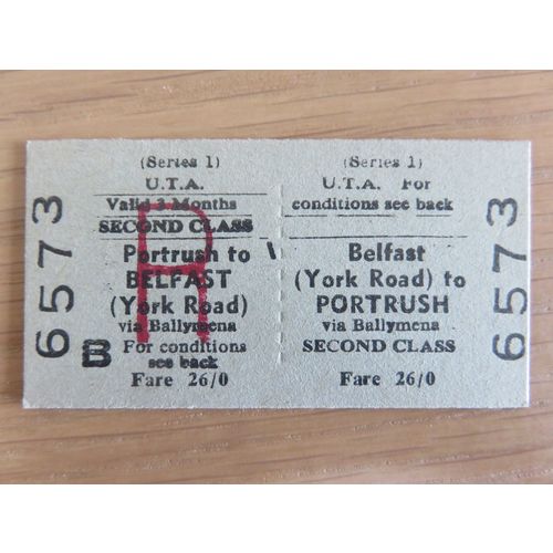 Ulster Transport Authority Belfast (York Road) - Portrush Rtn Ticket #18