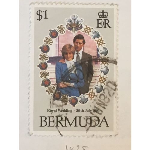 Bermuda QEII 1981 Royal Wedding Diana Charles $1 Used SG 438 Sc 414 stamp