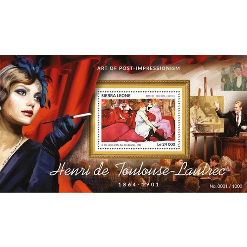 SIERRA LEONE 2015 SHEET MNH TOULOUSE LAUTREC ART PAINTINGS ARTE PINTURAS 5A