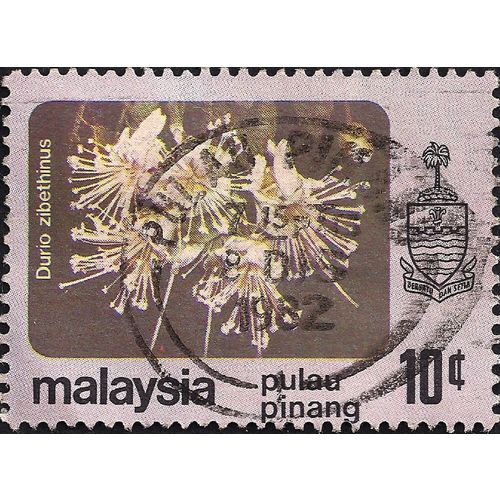 MALAYSIA, PENANG, FLOWERS, Durian Flower, brown 1979, 10c