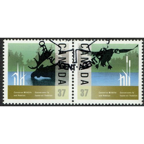 Canada 1988 Wildlife Habitat Conservation 37c Multicoloured Pair SG1290-1291 FU