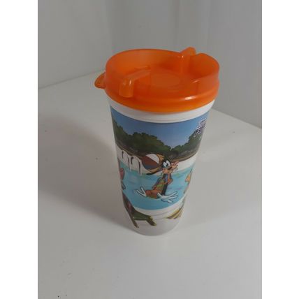 Vintage Disney Parks World Whitley Insulated Thermal Mug 16oz Mickey orange Cup