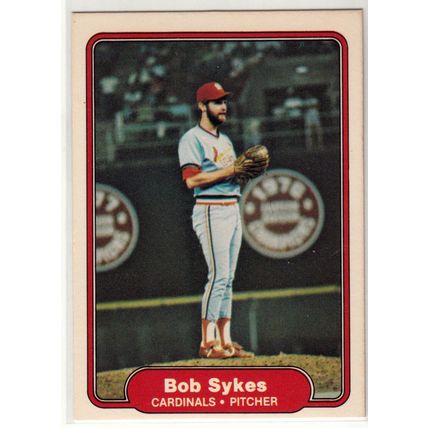 1982 Fleer baseball card 130 Bob Sykes- Cardinals