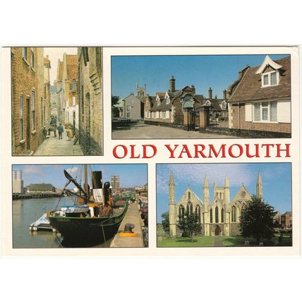 Postcard Old Yarmouth, Norfolk multiview. The "Lydia Eva", Fishermen's Hospital