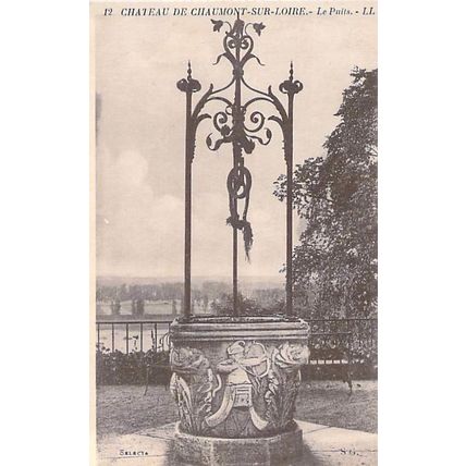 Chaumont Sur Loire Chateau Le Puits France Postcard unused VGC