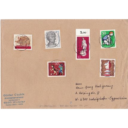 Wetzlar cancel Berlin 1991 various stamps on Cover written VGC