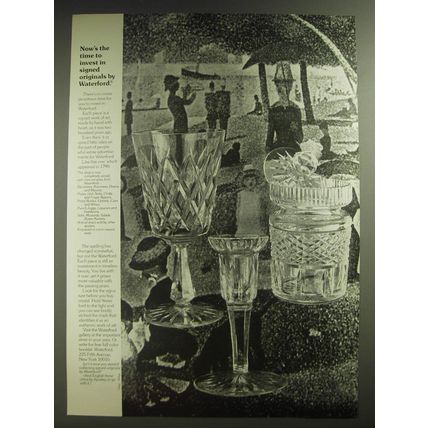 1974 Waterford Crystal Ad - Now's the time to invest in