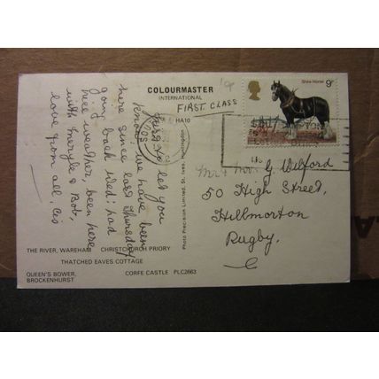 PICTURESQUE HANTS & DORSET multiview used postcard Colourmaster =