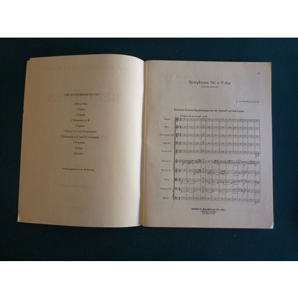BEETHOVEN - Sym. No. 6 "Pastoral" Op. 68 - Kalmus Score and Parts