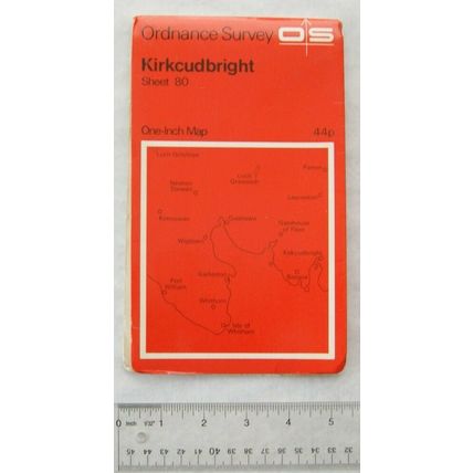 1970 OS 1" map Sheet 80 Kirkcudbright