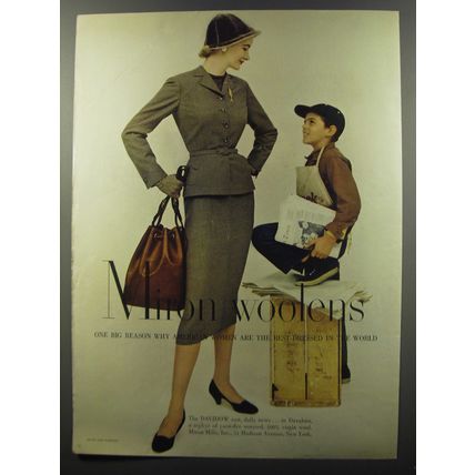 1953 Miron Woolens Davidow Suit Advertisement