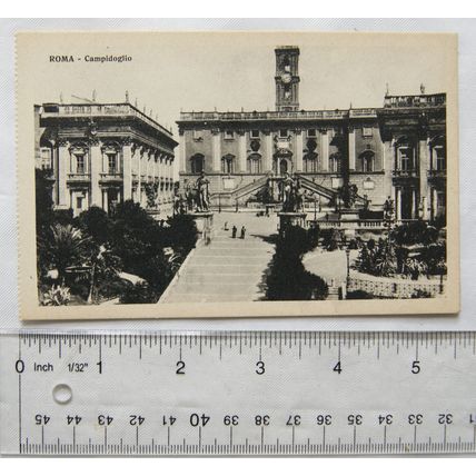 vintage postcard Rome, Campidoglio