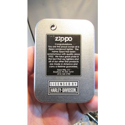 HARLEY DAVIDSON BRASS ZIPPO MOTORCYCLE LOGO LIGHTER 2001