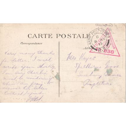 Antique France Postcard 1915 - Mont-Des-Cats - Entree du Monastere